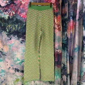 NWOT Geo Knit Trousers: Pink & Green - Another Girl